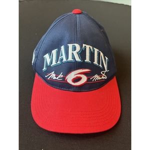 VINTAGE Nascar Hat Cap Strap Back Mark Martin Valvoline Racing Unisex -Red/Blue